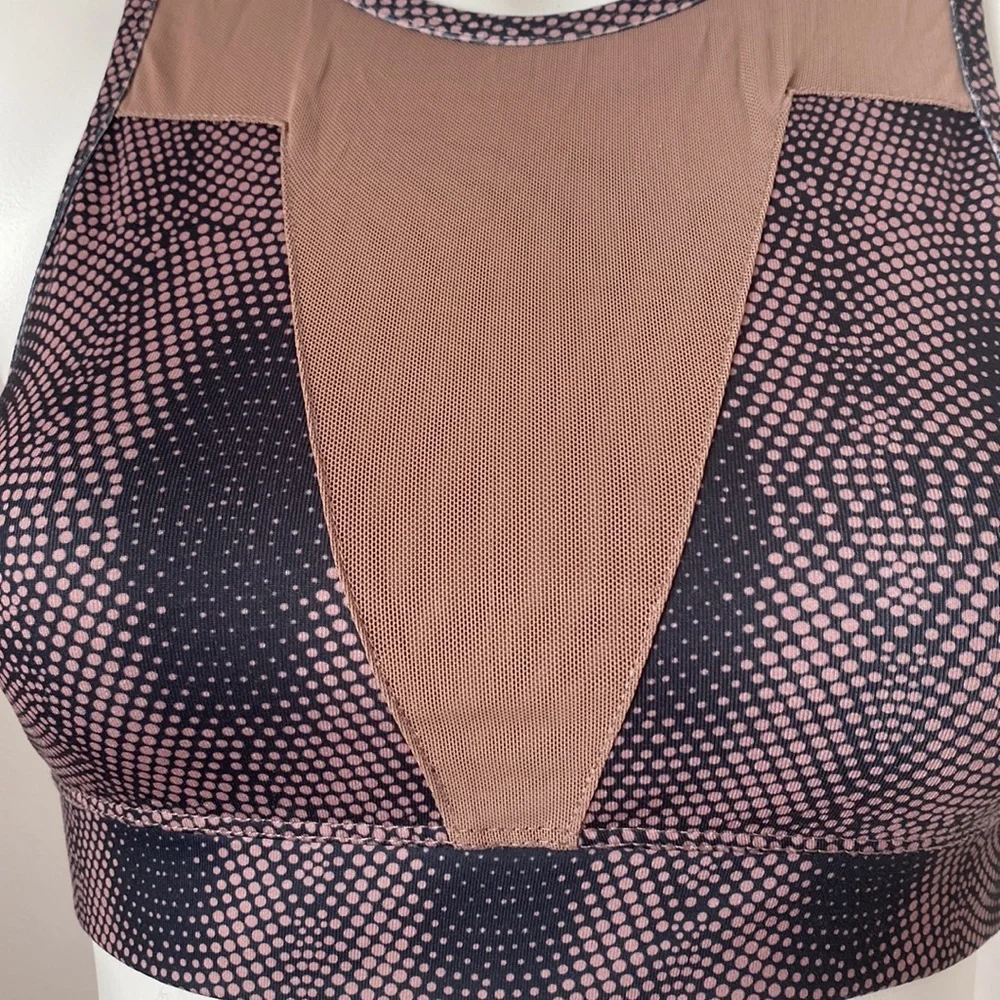 NovaSport Polka Dot Mesh Sports Bra Mauve High Performance Sports Bra Size M - Picture 5 of 7